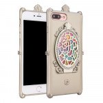 Wholesale iPhone 7 Plus Rose Diamond Mirror Case (Champagne Gold)